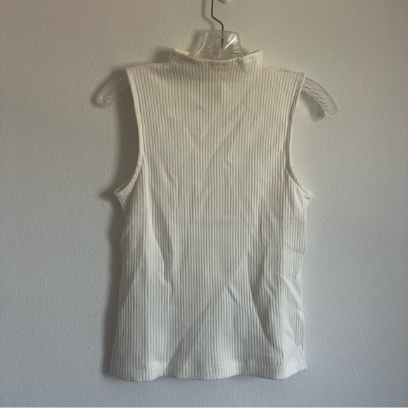 Madewell Side-Slit Mockneck Tank in Lighthouse Size: S, NWT - Picture 3 of 12